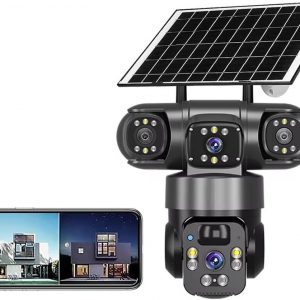 Caméra Sécurité Solaire 4K PTZ Double Objectif