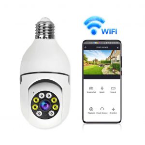 Caméra Ampoule Intelligente 360° WiFi - E27, 1080p