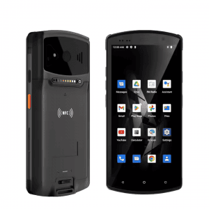 Terminal PDA Scanner codes-barres Android 12.0  portable 1D/2D/QR Fonction 4G/WiFi/BT/NFC, Empreinte digitale, écran tactile 5,7 pouces